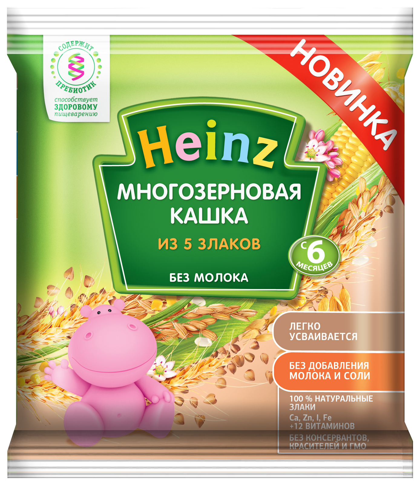 

Каша безмолочная Heinz Многозерновая 5 злаков с 6 мес. 30 г, Многозерновая 5 злаков