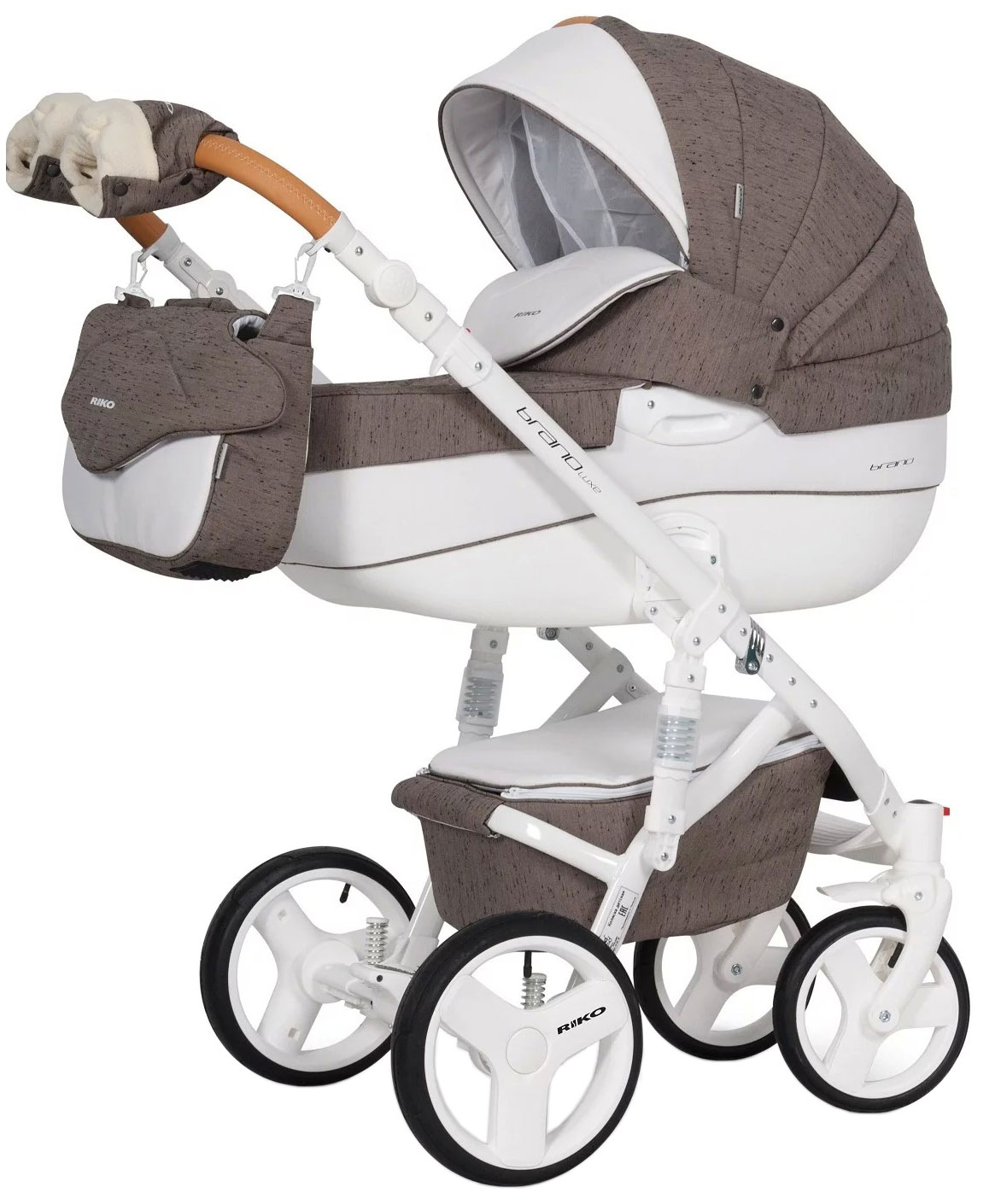 

Коляска 2 в 1 Riko Brano Luxe 01 mocca, Brano Luxe
