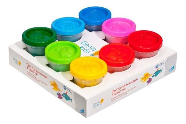 Тесто-пластилин Genio Kids Тесто-пластилин, 8 цветов по 50 г набор мелков dream makers 7 шт