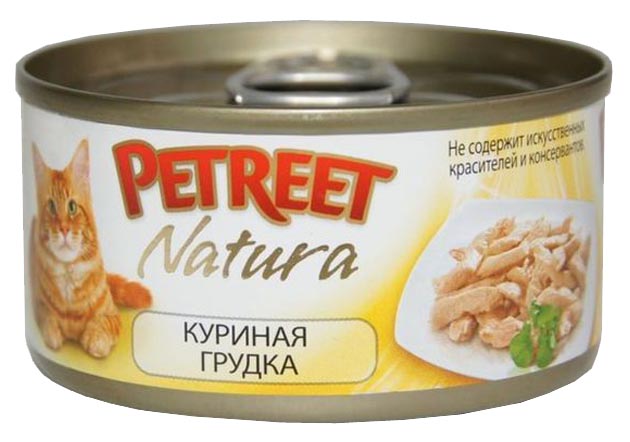 фото Консервы для кошек petreet natura, курица, кусочки, 24шт, 70г