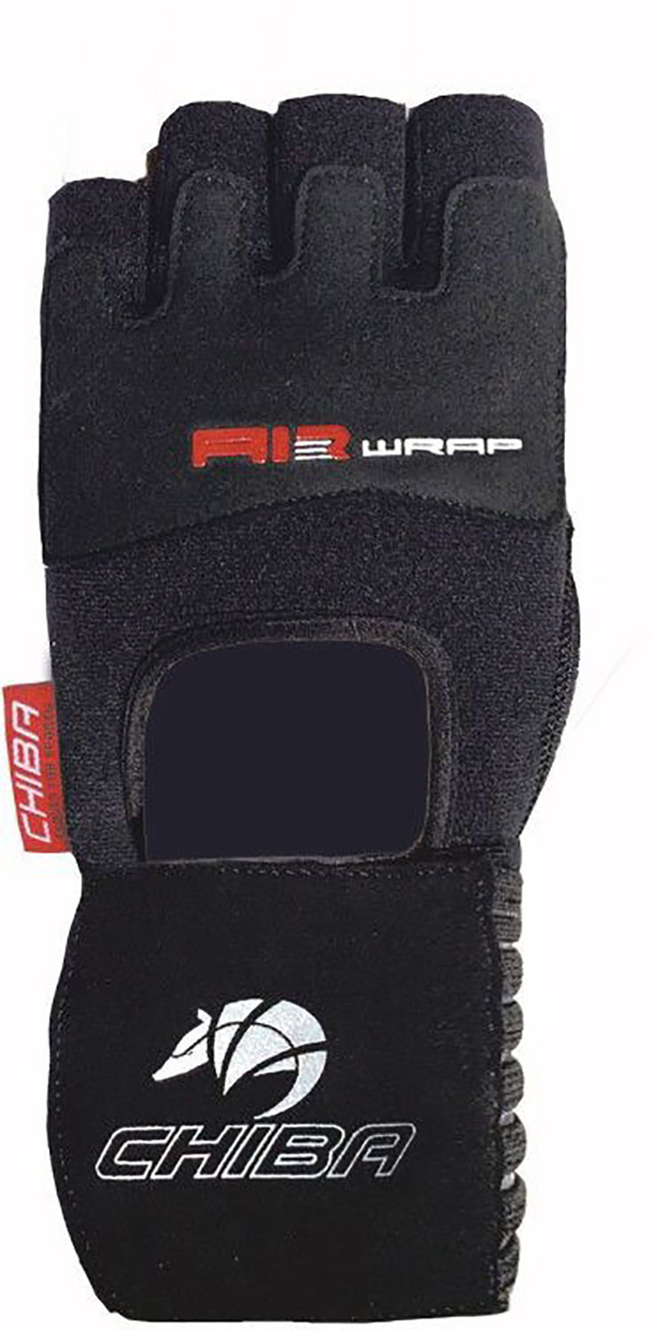 фото Перчатки атлетические chiba airwrap, черный, m