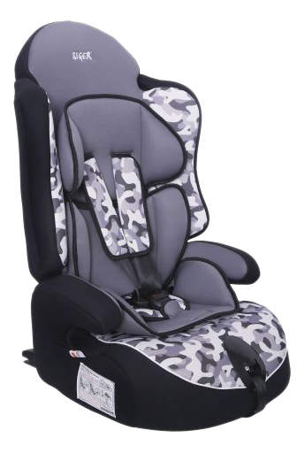 Автокресло детское Siger Прайм IsoFix от 9 до 36 кг, серое