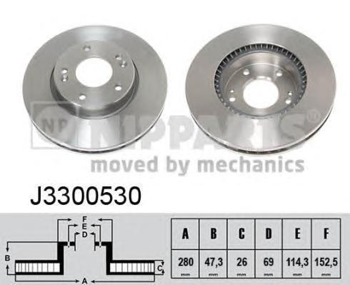 фото Тормозной диск nipparts j3300530