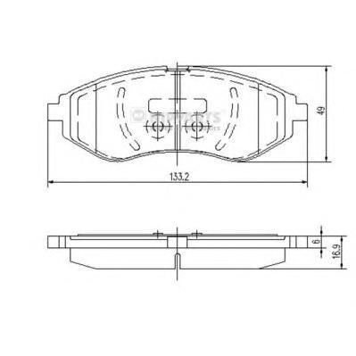 

Тормозные колодки NIPPARTS дисковые J3600911