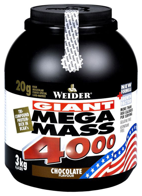 Гейнер Weider Mega Mass 4000, 3000 г, chocolate