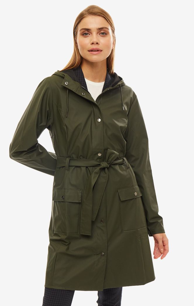 Дождевик женский Rains 1206 зеленый XXS/XS