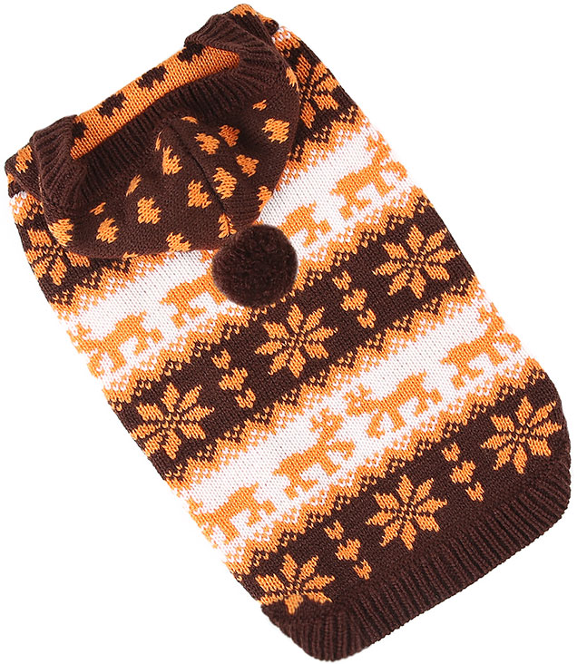 

Джемпер для собак FOR MY DOGS, унисекс, коричневый, FW663-2018 12-14, FW663-2018