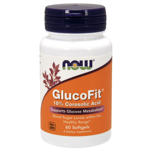 NOW GlucoFit 60 softgels - препарат для снижения сахара в крови