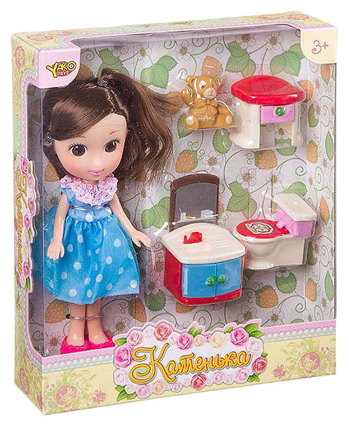 

Shantou Gepai Кукла катенька 16 5 см с набором мебели ванная комната Shantou Gepai M6609