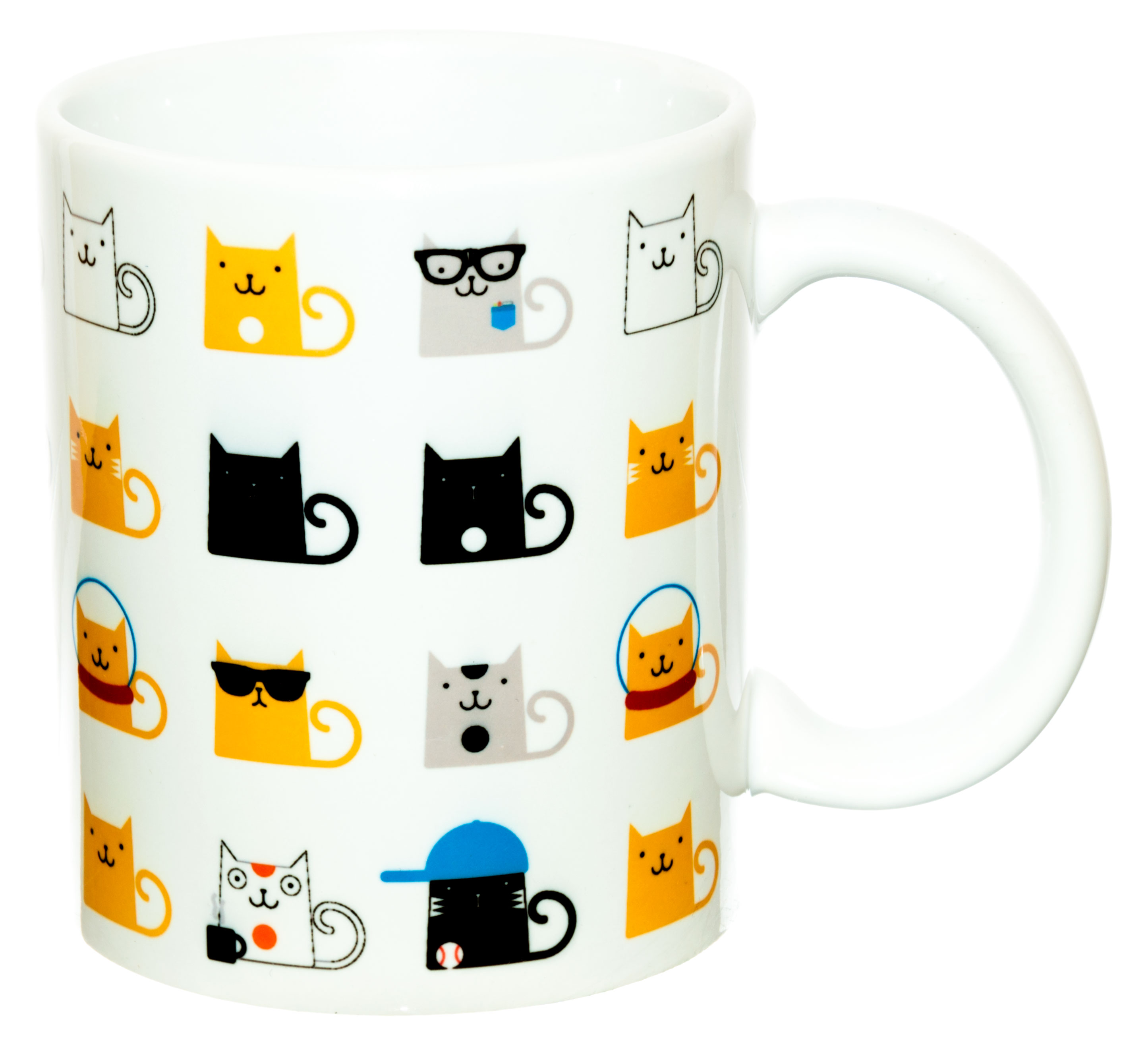 фото Керамическая кружка 3dollara пиктограммы с котятками. mug0337