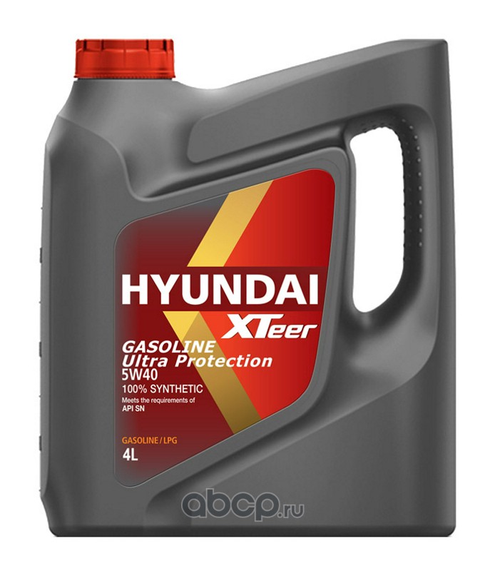 фото Моторное масло синтетическое hyundai xteer gasoline ultra protection 5w40_sn, 4 л