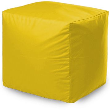 фото Бескаркасный пуф-куб пуффбери квадратный one size, оксфорд, желтый