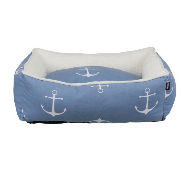 

Лежак для собак TRIXIE Anchor, с бортиком, сине-белый, 65x50 см, Anchor