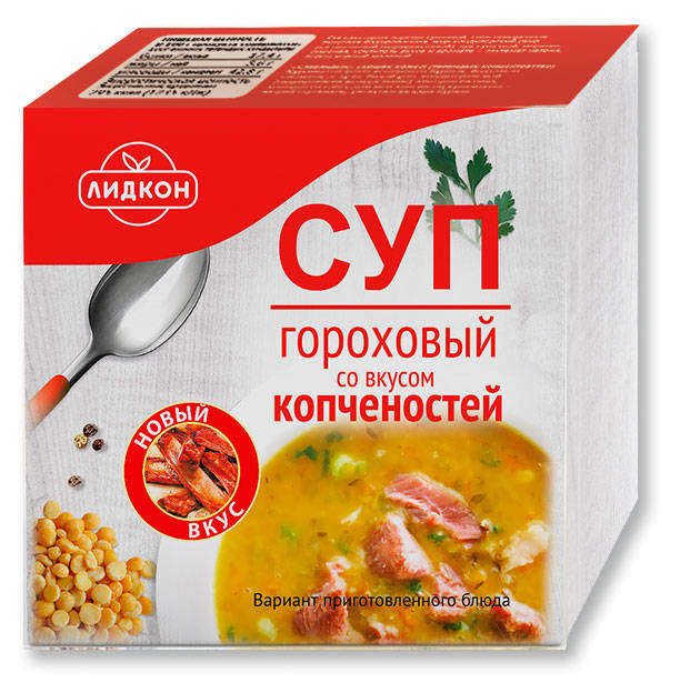 фото Суп лидкон гороховый со вкусом копченостей 200г