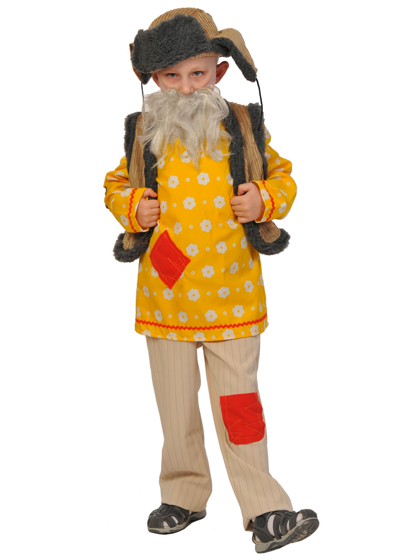 фото Карнавальный костюм карнавалофф домовой, цв. желтый; бежевый р.122