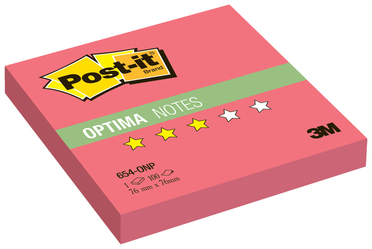 Блок самоклеящийся Post-it Optima 654-ONP Красный 100 шт