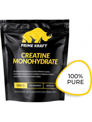 Креатин Prime Kraft Creatine Monohydrate 100% Pure, 500 г, unflavored