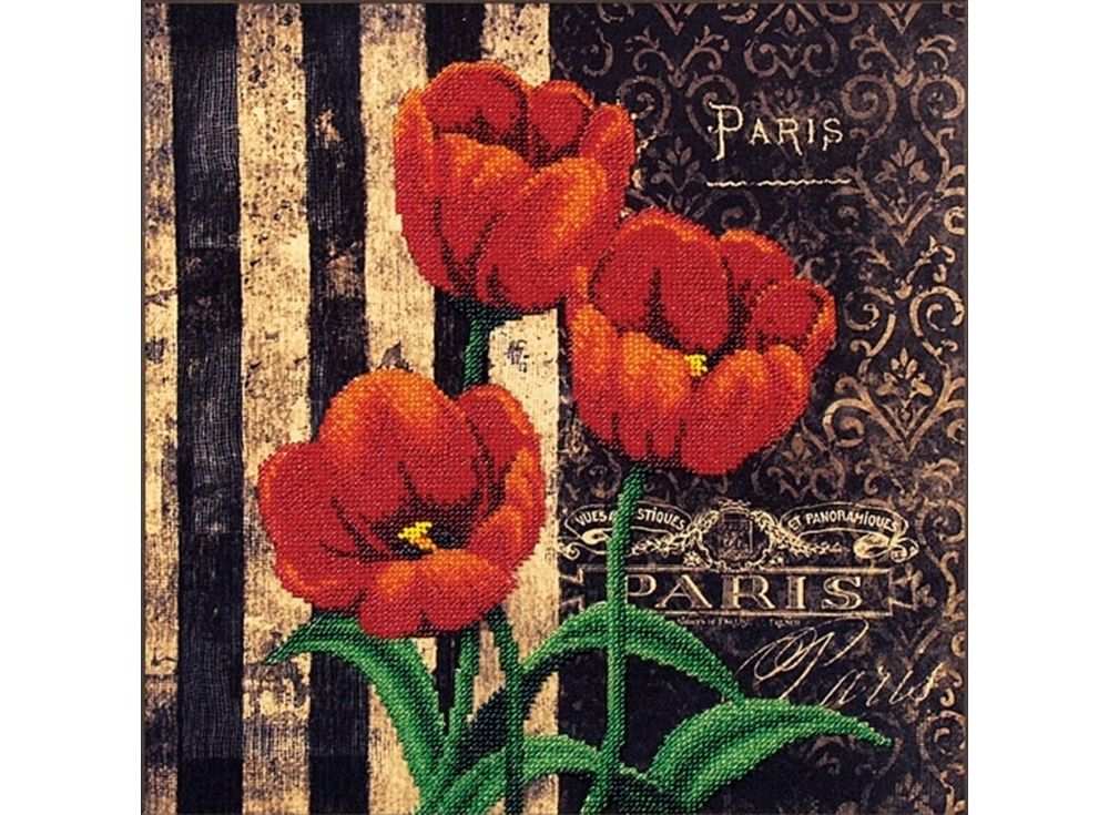 фото Набор вышивки бисером магия канвы французские тюльпаны
