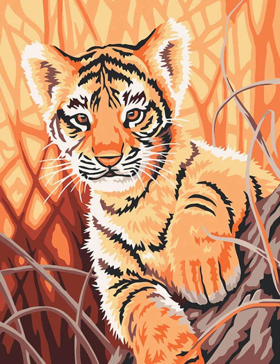 

Картина по номерам Dimensions Тигренок, 24x30, Тигренок