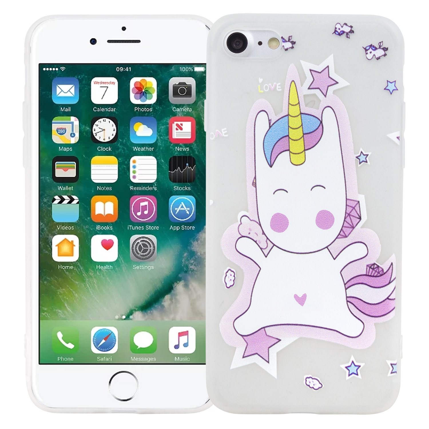 фото Чехол kawai для iphone 7/8 starry unicorn