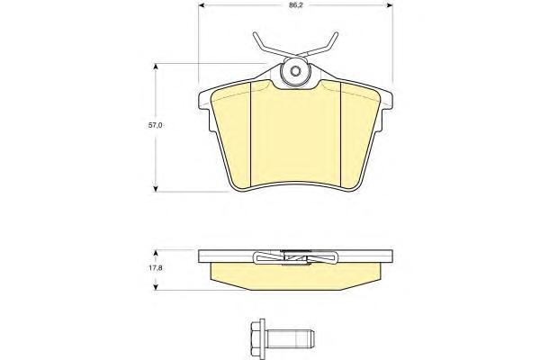 Комплект тормозных колодок Girling 6115961