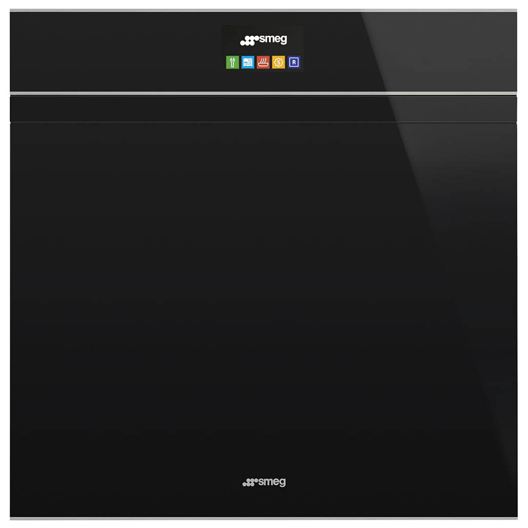 фото Встраиваемый электрический духовой шкаф smeg sfp6604pnxe silver/black