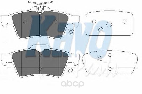 Тормозные колодки KaVo Parts KBP6554