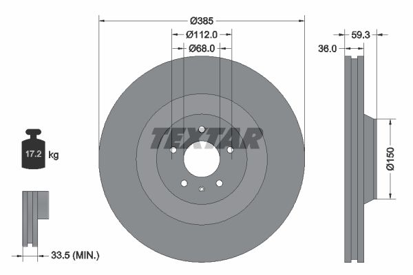 фото Тормозной диск textar 92184203