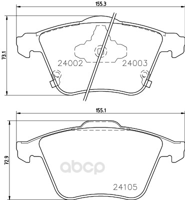 

Комплект тормозных колодок Hella 8DB355011051