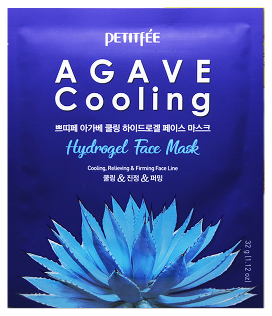 Маска для лица Petitfee Agave Cooling Hydrogel Face 32 мл