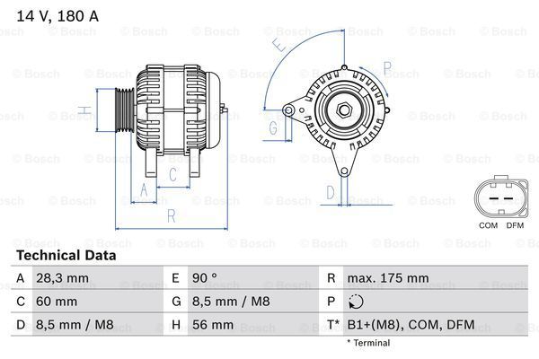 

Генератор BOSCH 0 986 080 090