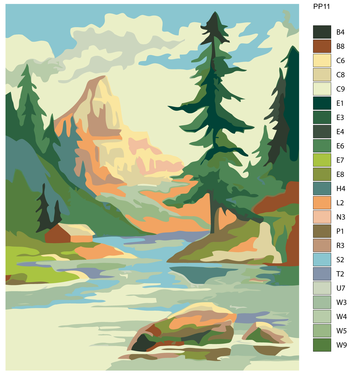 

Картина по номерам, 40 x 50, PP11, PP11