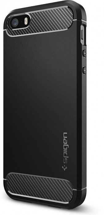 

Чехол Spigen Rugged Armor (041CS20167) для iPhone 5/5S/SE (Black), Черный