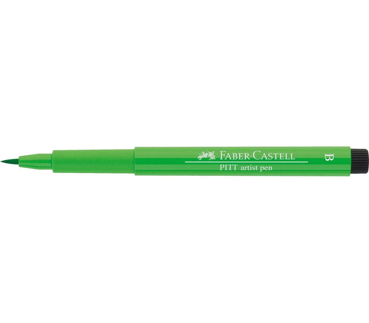 фото Капиллярная ручка "pitt artist pen brush", зеленая faber-castell