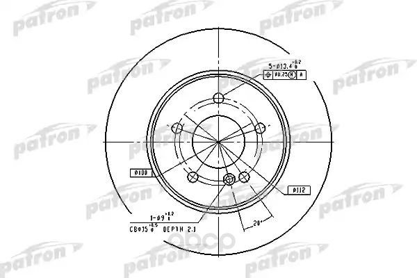 фото Тормозной диск patron для pbd2813