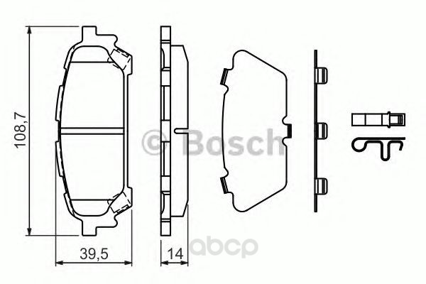 

Тормозные колодки Bosch задние 986494232