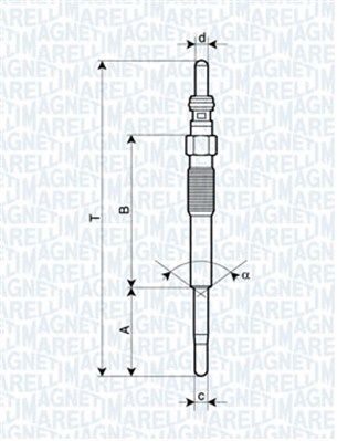 фото Свеча накаливания magneti marelli 062900080304