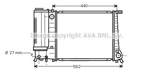 фото Радиатор охлаждения двигателя ava bw2081