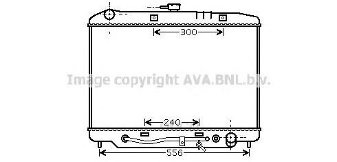 

Радиатор охлаждения двигателя Ava OL2180