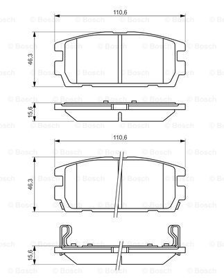 

Тормозные колодки Bosch дисковые 986494137