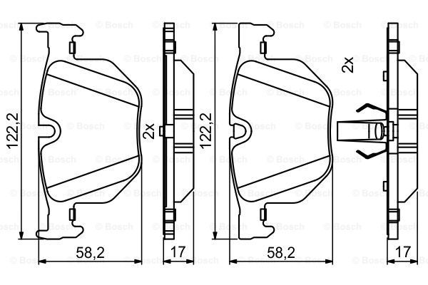 

Тормозные колодки Bosch дисковые 986494862