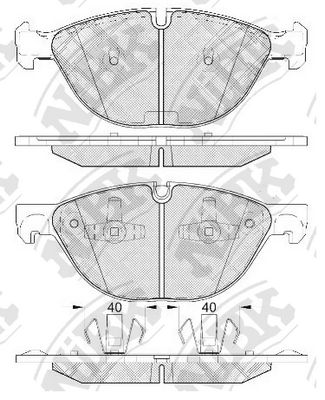

Тормозные колодки NiBK дисковые PN0493