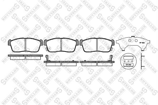 

Тормозные колодки Stellox дисковые 735002BSX