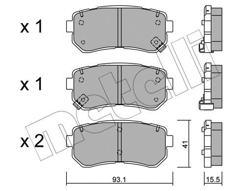 

Тормозные колодки METELLI дисковые 2207250