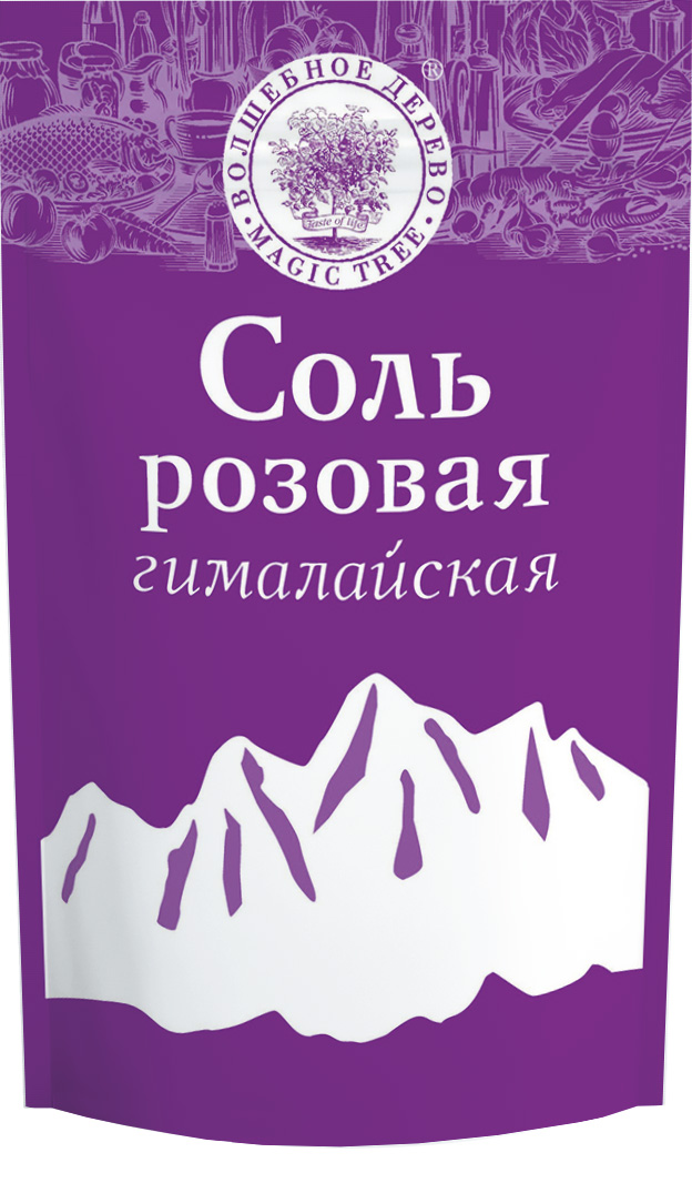 

Морская соль Волшебное дерево розовая Гималайская 350 г