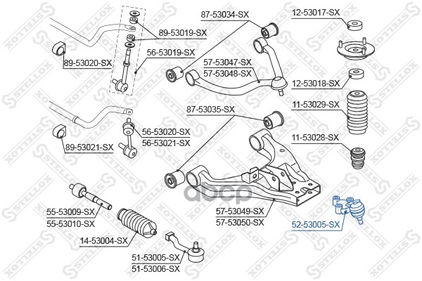 

Шаровая опора Stellox 5253005SX