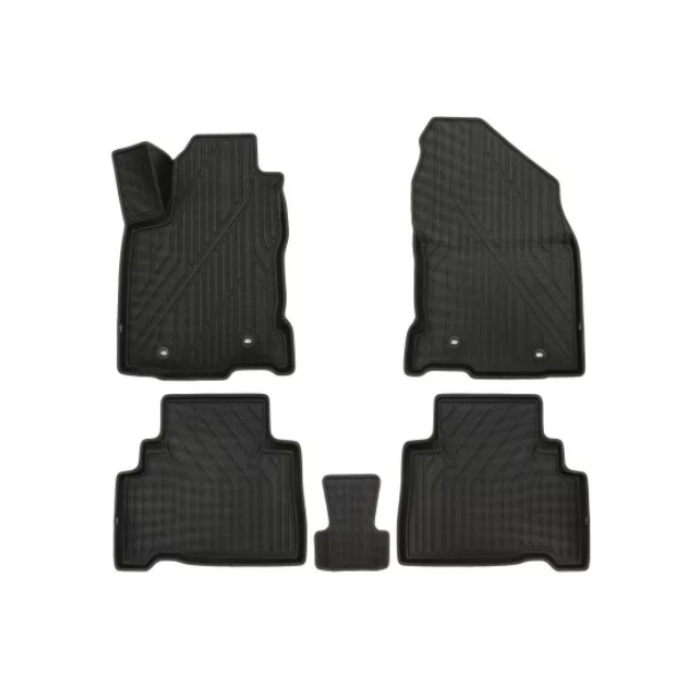 

Коврики KVEST 3D в салон TOYOTA LC-150 Prado, 2013->, 5 шт. (полистар, черный, серый)