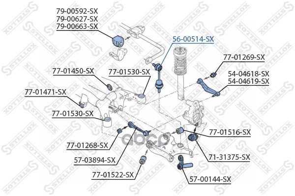 фото Стойка стабилизатора stellox 5600514sx