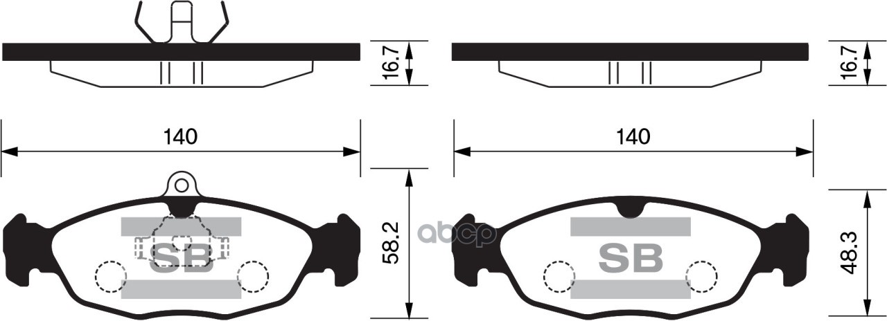 фото Комплект тормозных колодок sangsin brake sp1220