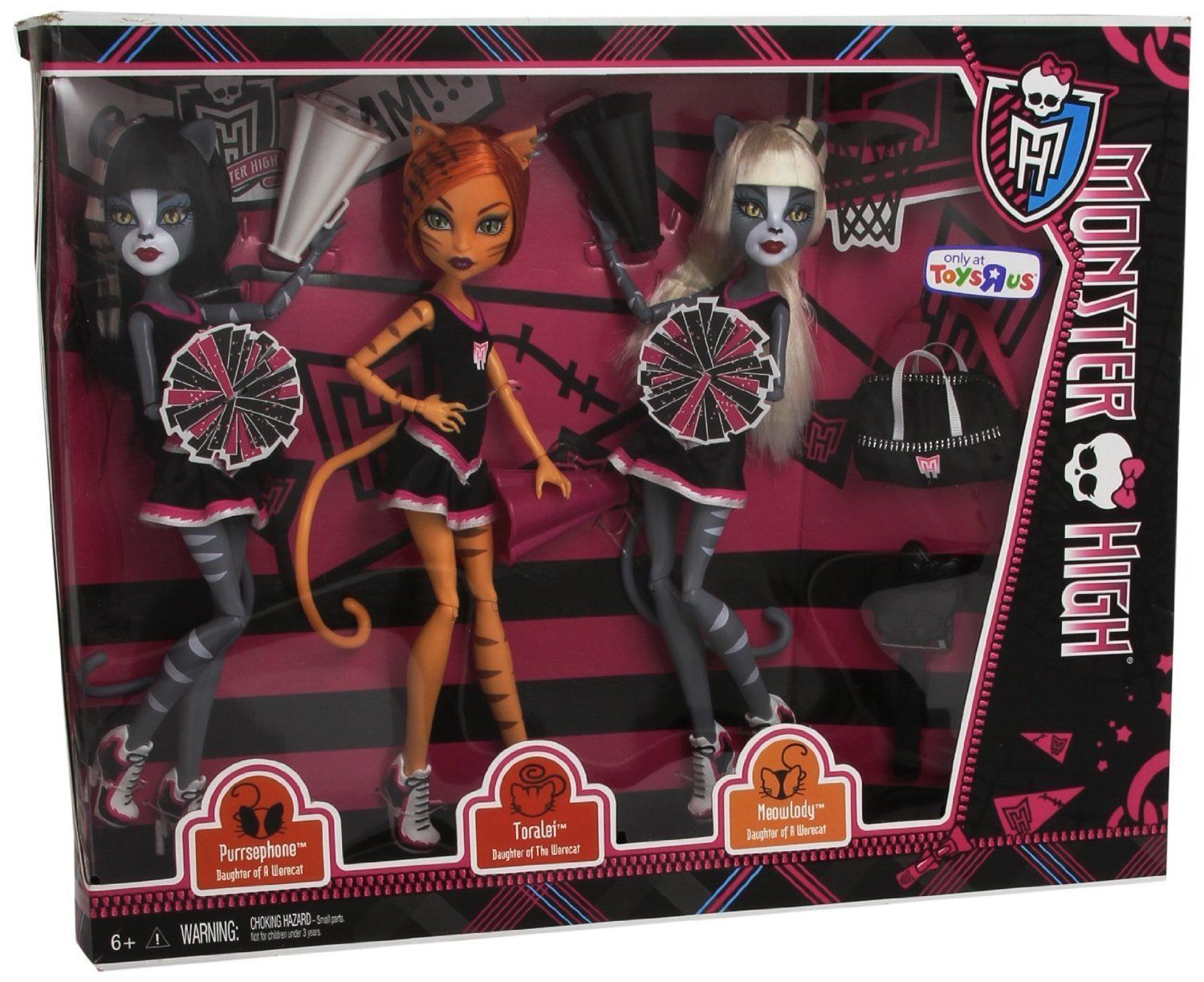 фото Кукла monster high торалей, пурсефона, мяулоди группа поддержки y7297